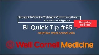 BI Quick Tip #65: Navigating Helpfiles