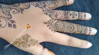 Beautiful Mehndi designs for back hand| letest Dubai Style henna design tutorial| mousumi Mehndi art