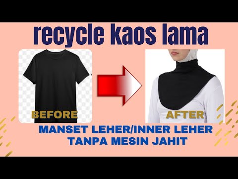 DIY MANSET LEHER | RECYCLE KAOS LAMA TANPA MESIN JAHIT