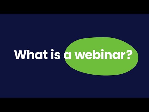 Vídeo: O webinar é um vídeo?