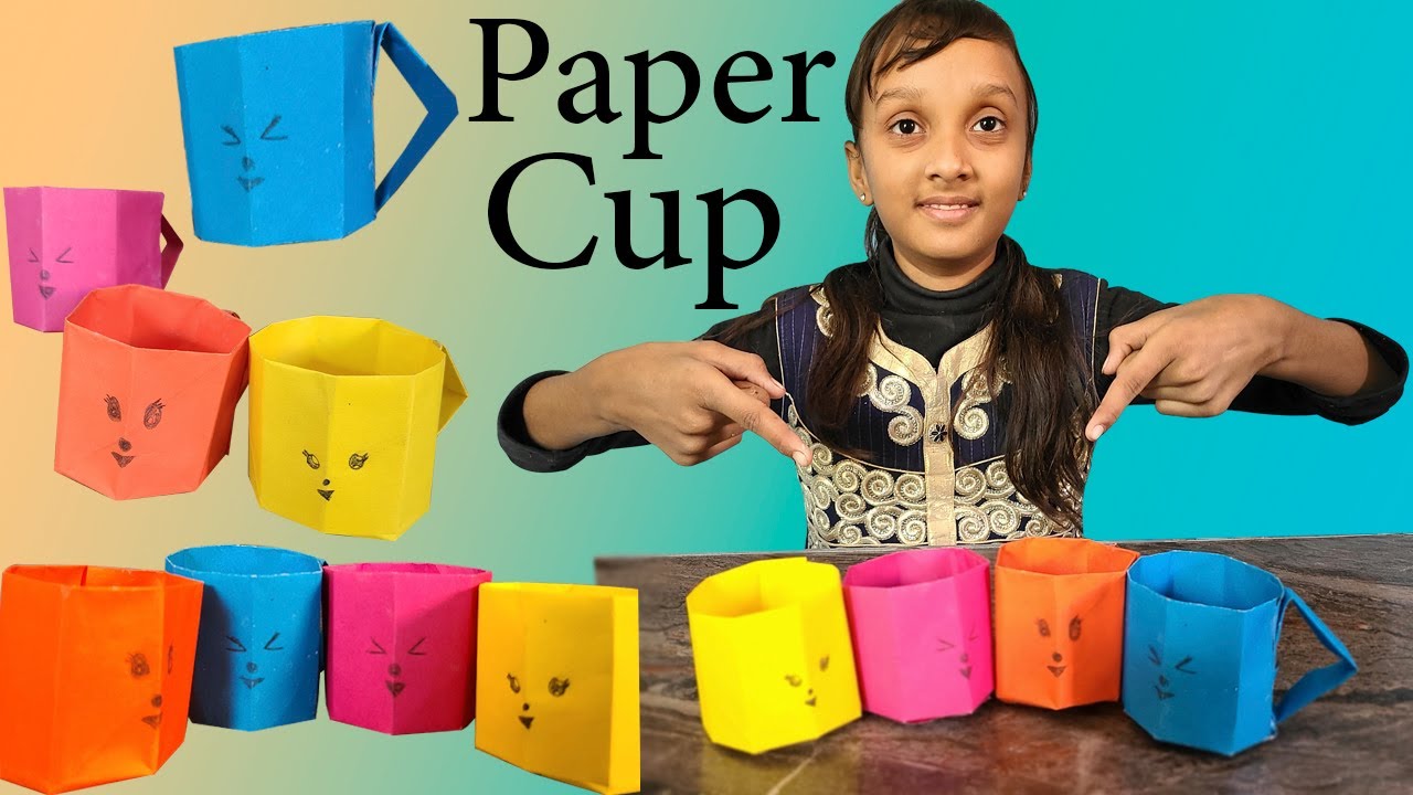 How to make paper cup Home decorate Cup craft Paper art and craft