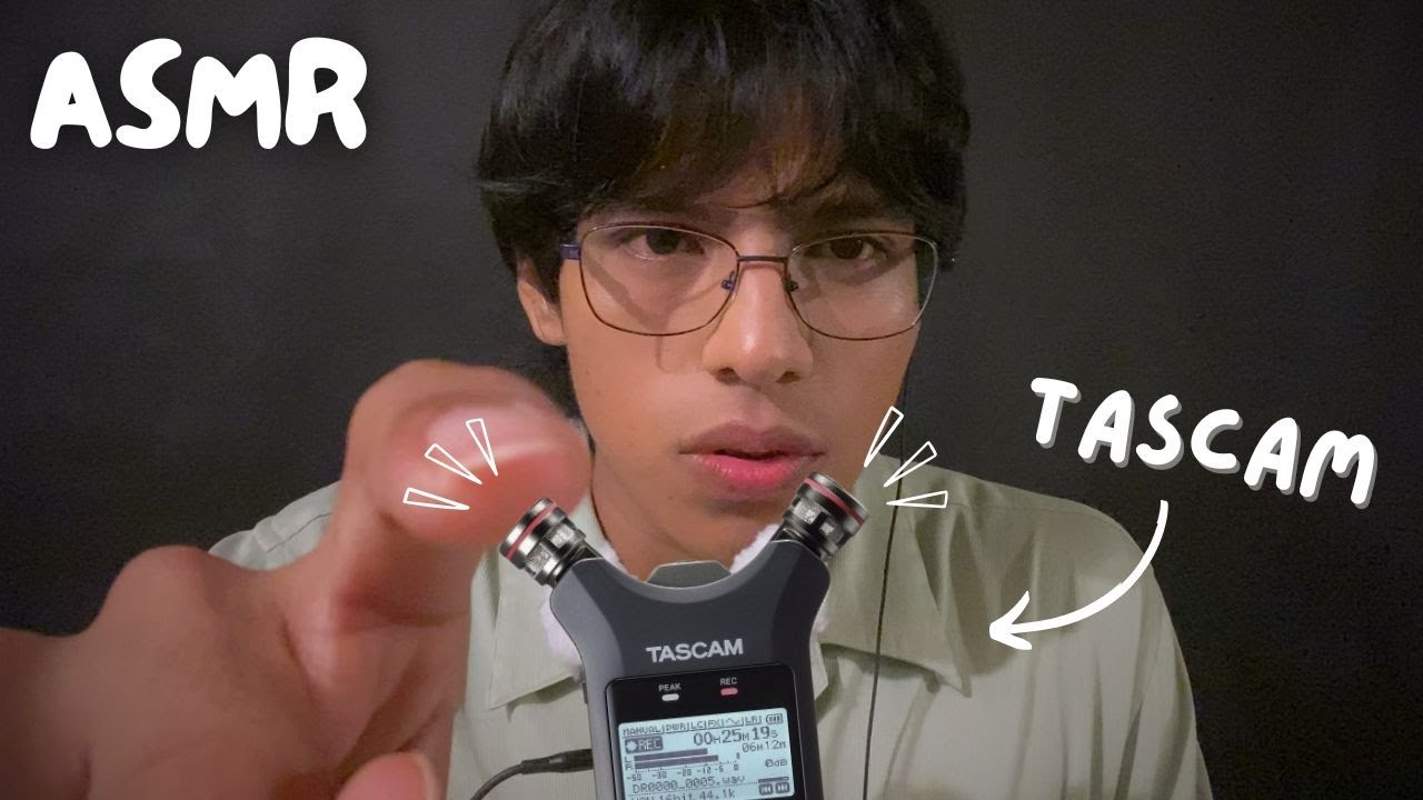 Mi primer ASMR con la TASCAM! - mouth sounds, tapping, sonidos de agua y MAS!!