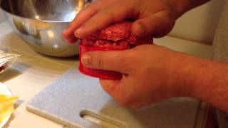 Juicy Lucy Bacon Cheese Burgers on the Weber Kettle