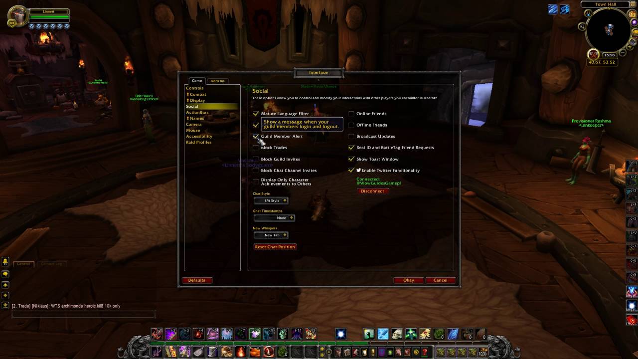 How To Disable Guild Member Alert In WoW Legion