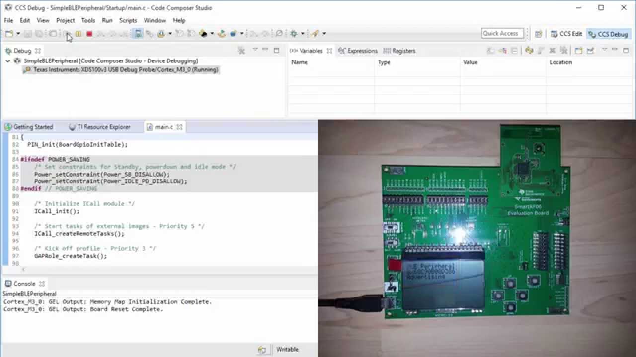 Getting Started Demo with CCSv6 and the CC2650DK