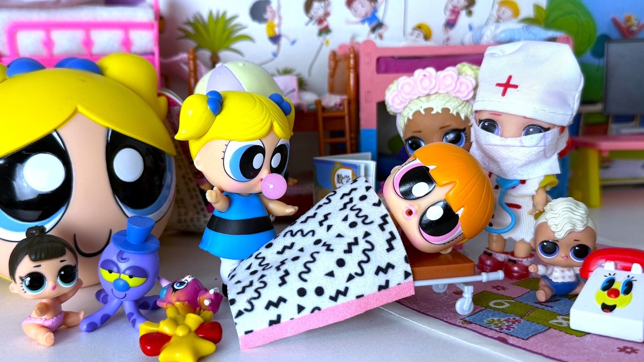 СУПЕРКРОШКИ В ДЕТСКОМ САДИКЕ ЛОЛ😎😊😁 сюрприз мультики The Powerpuff Girls LOL Даринелка