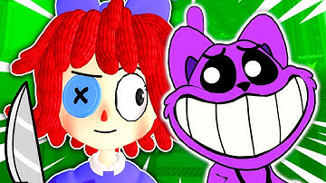 SMILING CRITTERS V.S DIGITAL CIRCUS in Among Us VR! (VRChat: Poppy Playtime Chapter 3 -Catnap Mod)