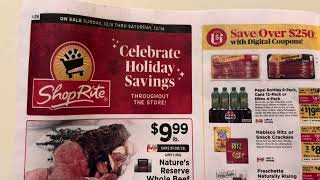 ShopRite December Circular Supermarket Pricing New York City area NYC 2024 December 8 Food Pricing