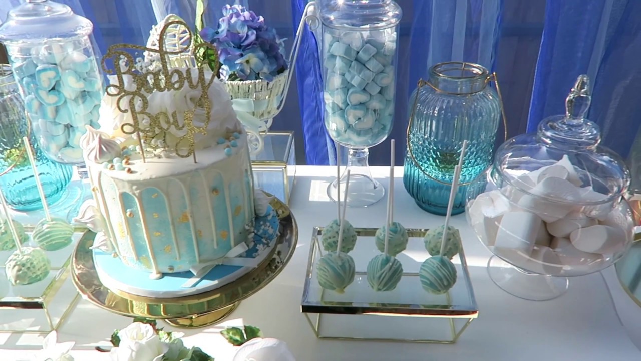 Blue and Gold Baby Shower - YouTube