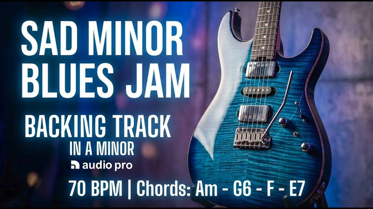 Sad Minor Blues Backing Track in A Minor (Am) | 70 BPM Emotional Jam