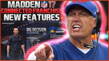 Madden 17 Connected Franchise Features Breakdown! Decisions, GamePlanning and More!