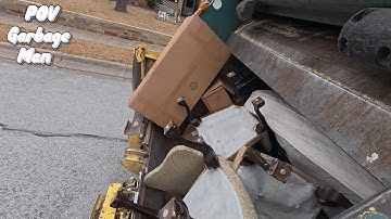 POV Garbage Man in a Rear-Loader Trash Truck | 4K Full UHD ASMR