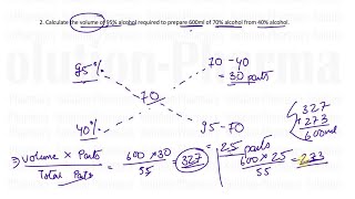 Pharmaceutics (11) Alligation Method of Calculation | एलीगेशन मेथड क्या होता है समझिये उदहारण के साथ