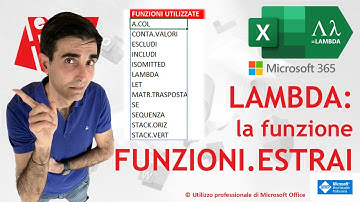 EXCEL 365 – TRUCCHI E SEGRETI: 🏷️ LAMBDA oltre ogni limite: la funzione FUNZIONI.ESTRAI