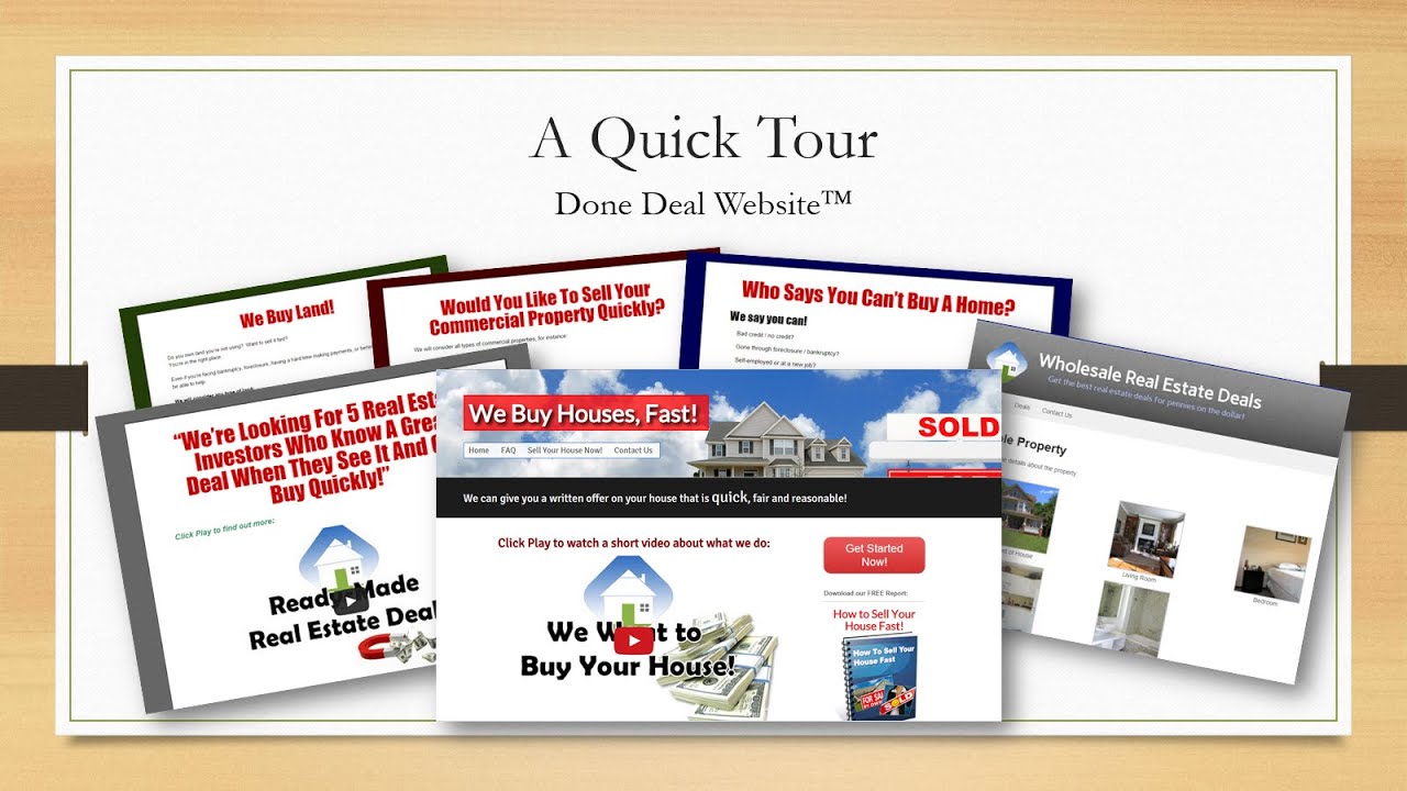 Real Estate Investor Websites Motivated Seller, Wholesale Buyer and