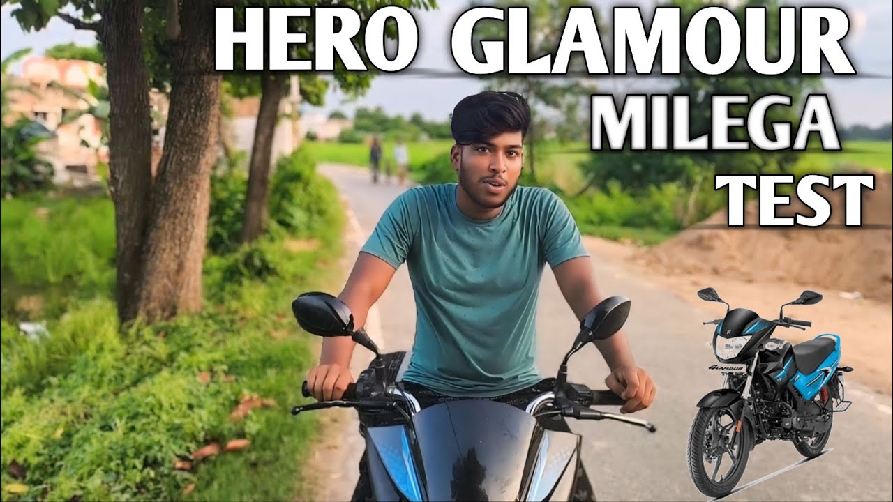 HERO GLAMOUR MILEGA TEST Old model High speed milega test in village