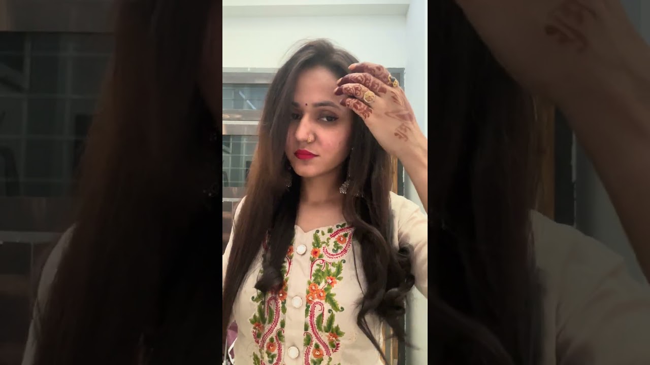 curl hair with straightener || Damayanti || #curlyhair #ytshorts #video #hairstyle