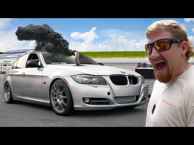 We Went Racing In The Cheap BIG TURBO BMW 335i class=