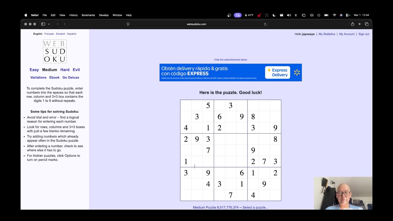 Daily Sudoku Challenge 2026-03-01