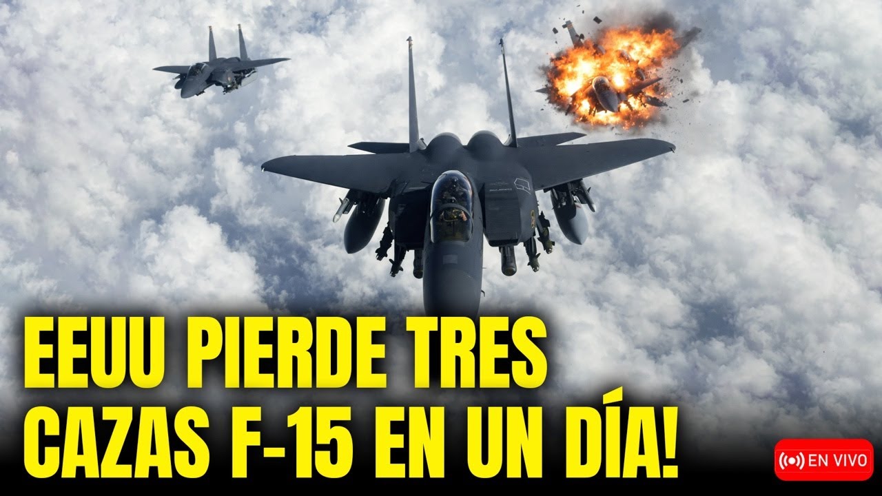 🚨 CAOS EN EL PENTAGONO! 3 CAZAS F-15 DE EEUU CAEN A MISILAZOS