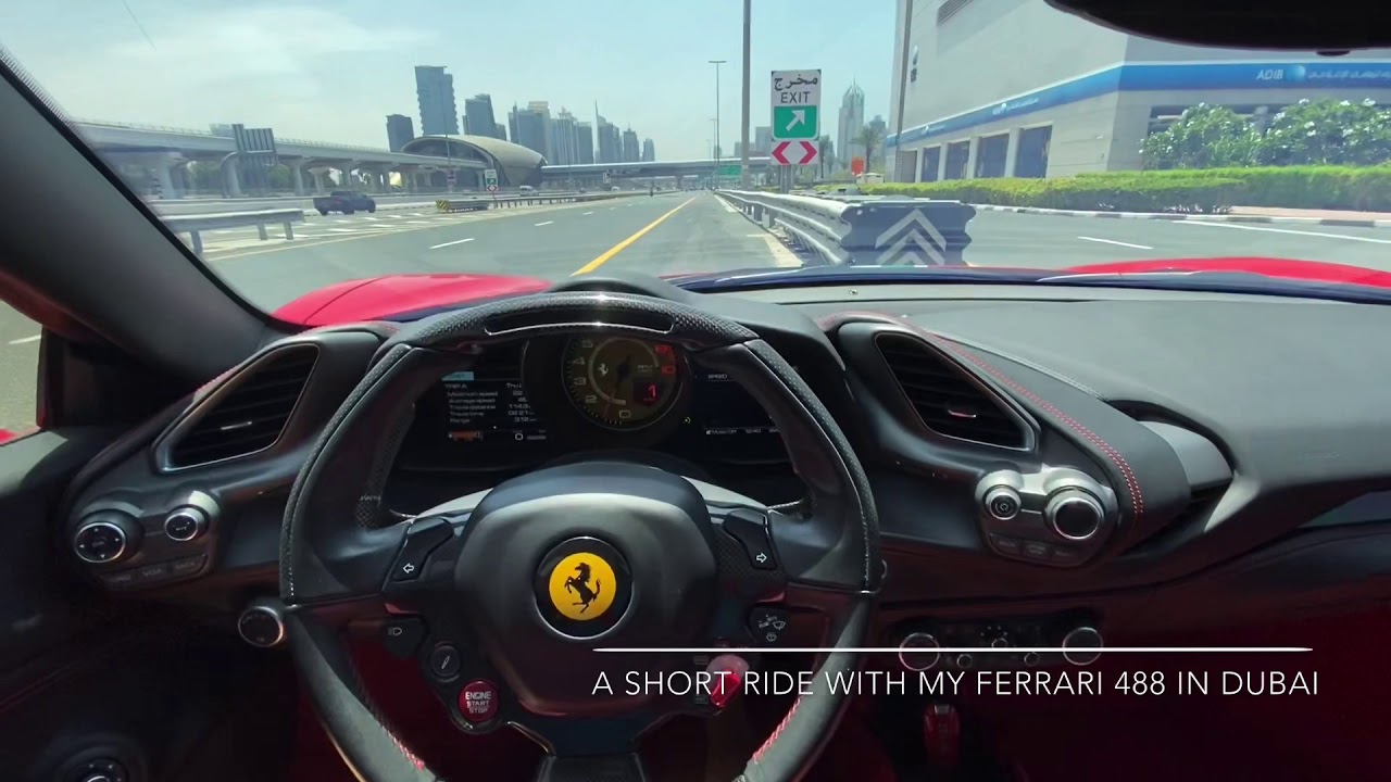 A quick ride with my Ferrari 488 in Dubai (200+ km/h)