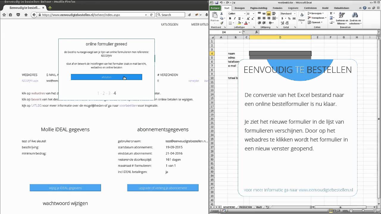 Gratis bestelformulier