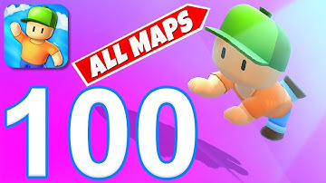 Stumble Guys - Gameplay Walkthrough Part 100 - All Maps (iOS, Android)