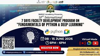 Famous 7 Days Faculty Development Program on "Fundamentals of Python & Deep Learning" | 08 - 15 June 2026 Net Worth