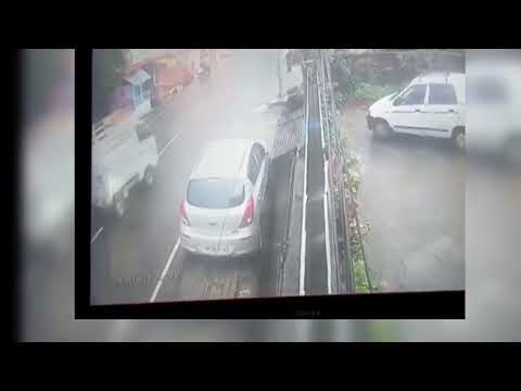 On CCTV, Speeding Car's Dramatic Crash Into Pick-Up Van In Himachal