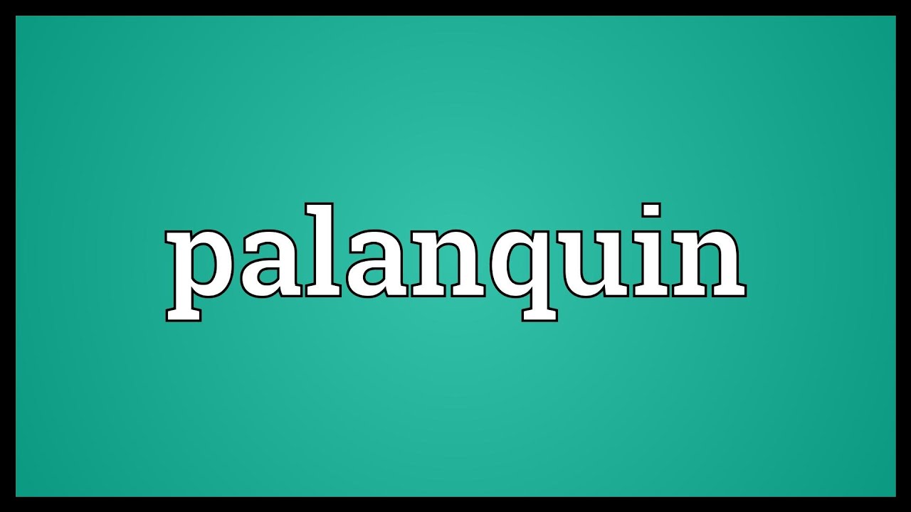 Palanquin Meaning YouTube