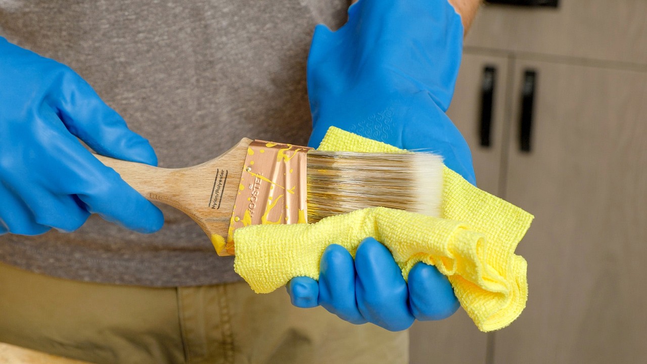 How To Clean Dried Paint Brushes - YouTube