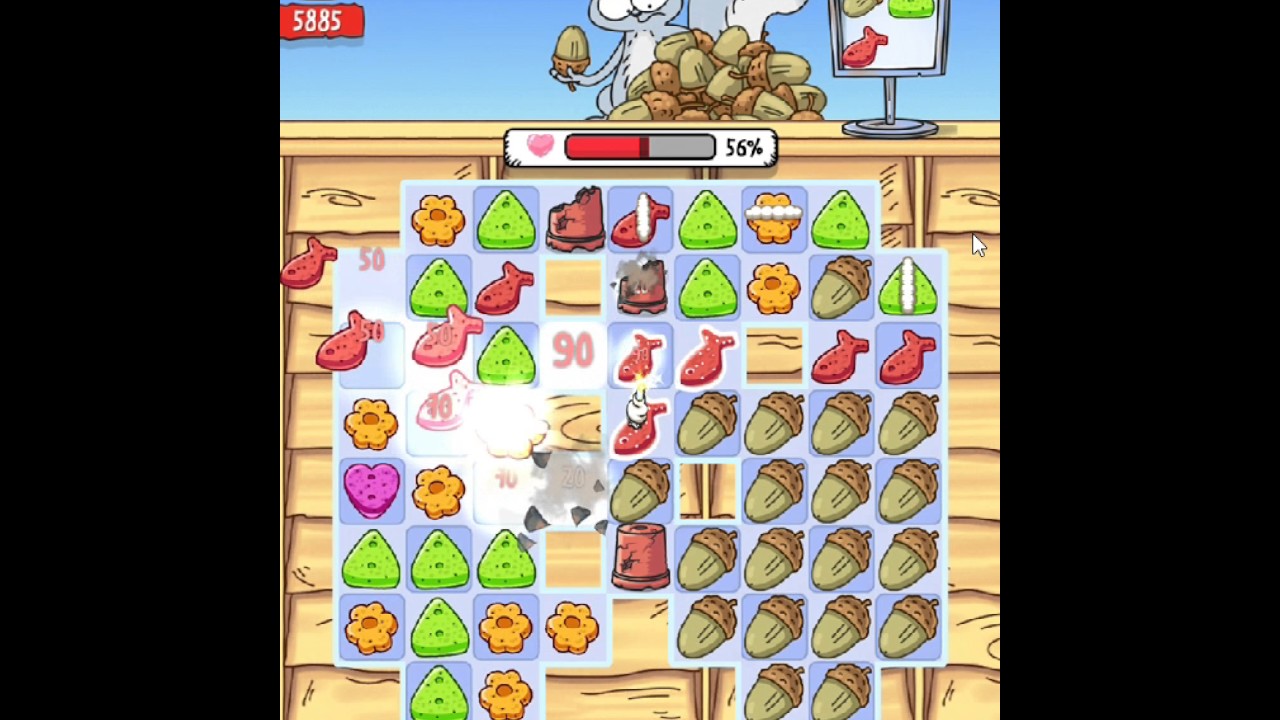 Simons Cat - Crunch Time - Level 50 - No Boosters (by match3news.com)