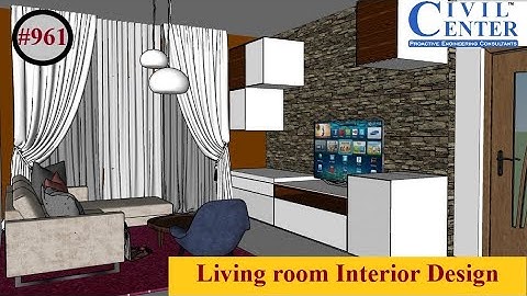 Living room Interior design using Sketchup || Interior design tutorial using Google Sketchup