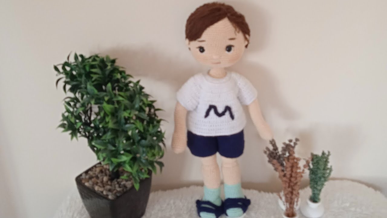 Amigurumi erkek bebek (Mete) yapımı Bölüm 1.         ( 40cm boyunda)#amigurumi #amigurumibebekyapımı