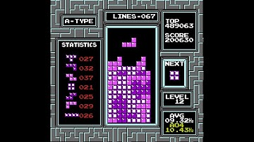 Tetris (NES) | Level 12 Start PB - 523,482 Points