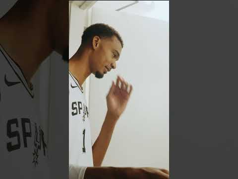 Wemby surprised the photographer that shot the photo he picked for his @nba2k cover! #NBA #Spurs