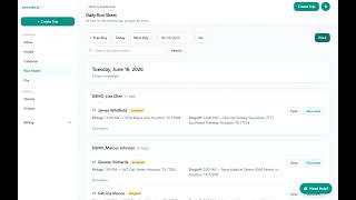 Generate Professional Driver Run Sheets | ezmedtrip