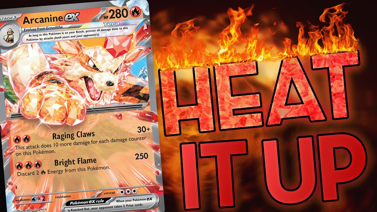 Arcanine ex is STRONGER Than You Think Scarlet and Violet Pokemon TCG  Gameplay