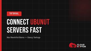How to Add a Custom Server in CloudRaptor (Ubuntu VPS Setup via SSH)