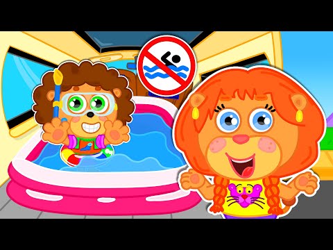 Lion Family | Water Adventures | Cartoon for Kids