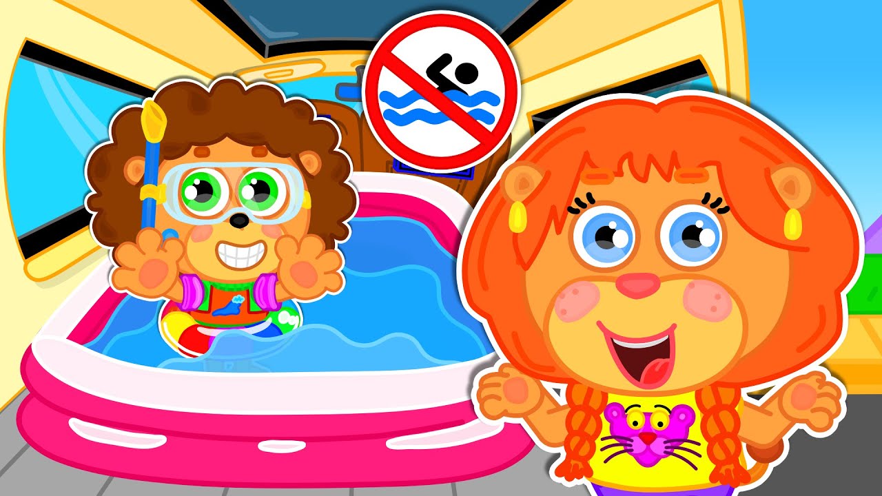 Lion Family | Water Adventures | Cartoon for Kids