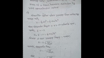 Determination of the energy levels of a linear harmonic oscillator by WKB approximation/Quantum-M-2