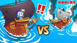 Me And Mocil Fight Straw Hat Pirates Vs Noob Raft Pirates In Roblox