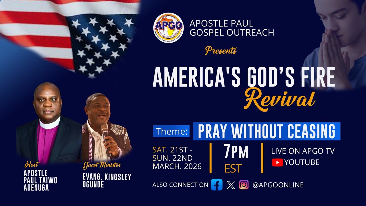 AMERICA GOD’S FIRE REVIVAL "PRAY WITHOUT CEASING" 