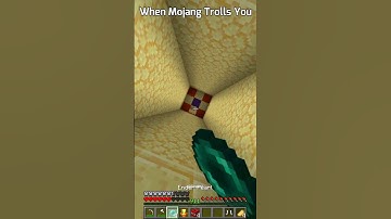 When Mojang Trolls You #minecraft #gaming #memes #shorts