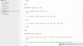 Celebrity Ruby programming with RSpec - Blackjack Part 5 (((Coding out hand spec))) Net Worth
