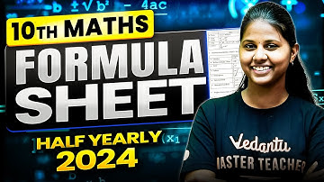 10th Maths | Formula Sheet | Half Yearly 2024 | Janasruthi ma