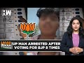 Elections 2024 up man casts vote for bjp candidate 8 times arrested after goes viral