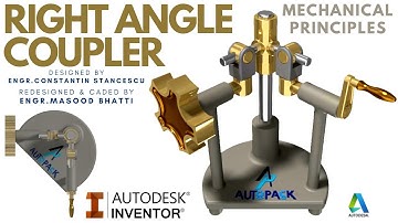 Right angle coupler  |  Autodesk Inventor. @Constantinstancescu