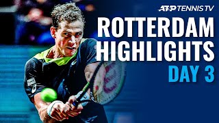 Pospisil Stuns Medvedev; Auger-Aliassime and Monfils Advance | Rotterdam Day 3 Highlights
